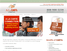 Tablet Screenshot of alacarteconnection.com